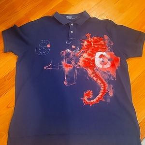 XXL Polo 2 button shirt seahorse